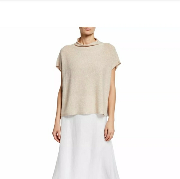 eileen fisher funnel neck top